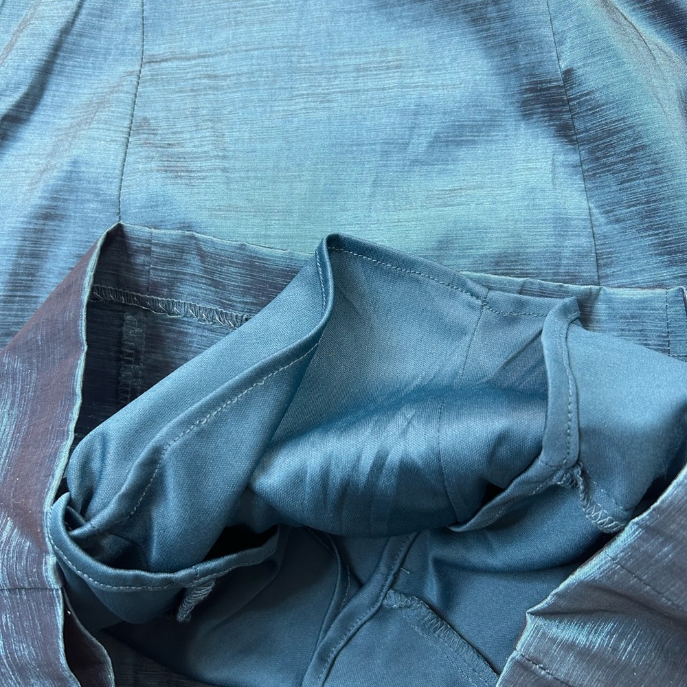 Teal One-Shoulder Ruffle Dress - Picture 6 of 10